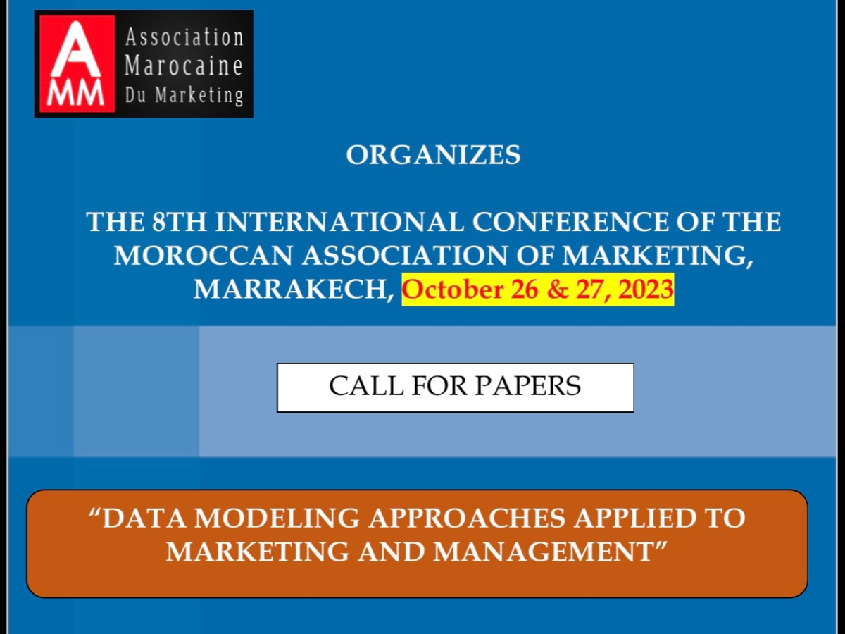THE 8TH INTERNATIONAL CONFERENCE OF THE AMM – “DATA MODELING APPROACHES APPLIED TO MARKETING AND&nbsp;MANAGEMENT”-